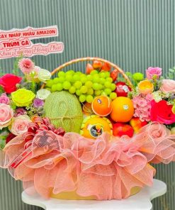 Giỏ trái cây hoa tươi-cn02