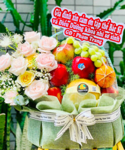 Lẵng trái cây hoa tươi-CN37